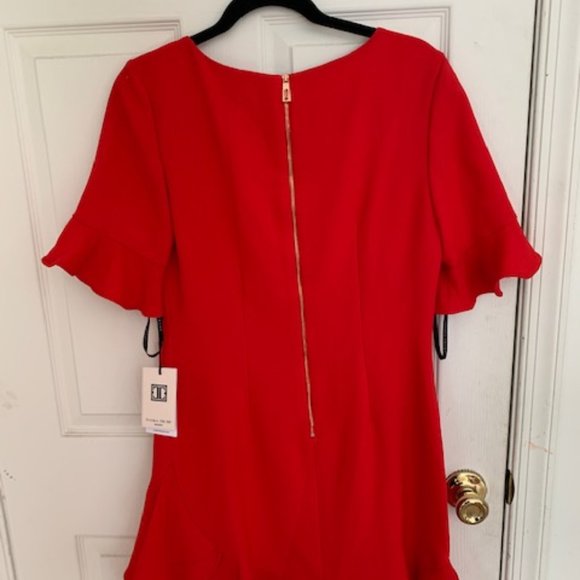 Ivanka Trump Red Dress Midi Size 10 - Picture 3 of 7
